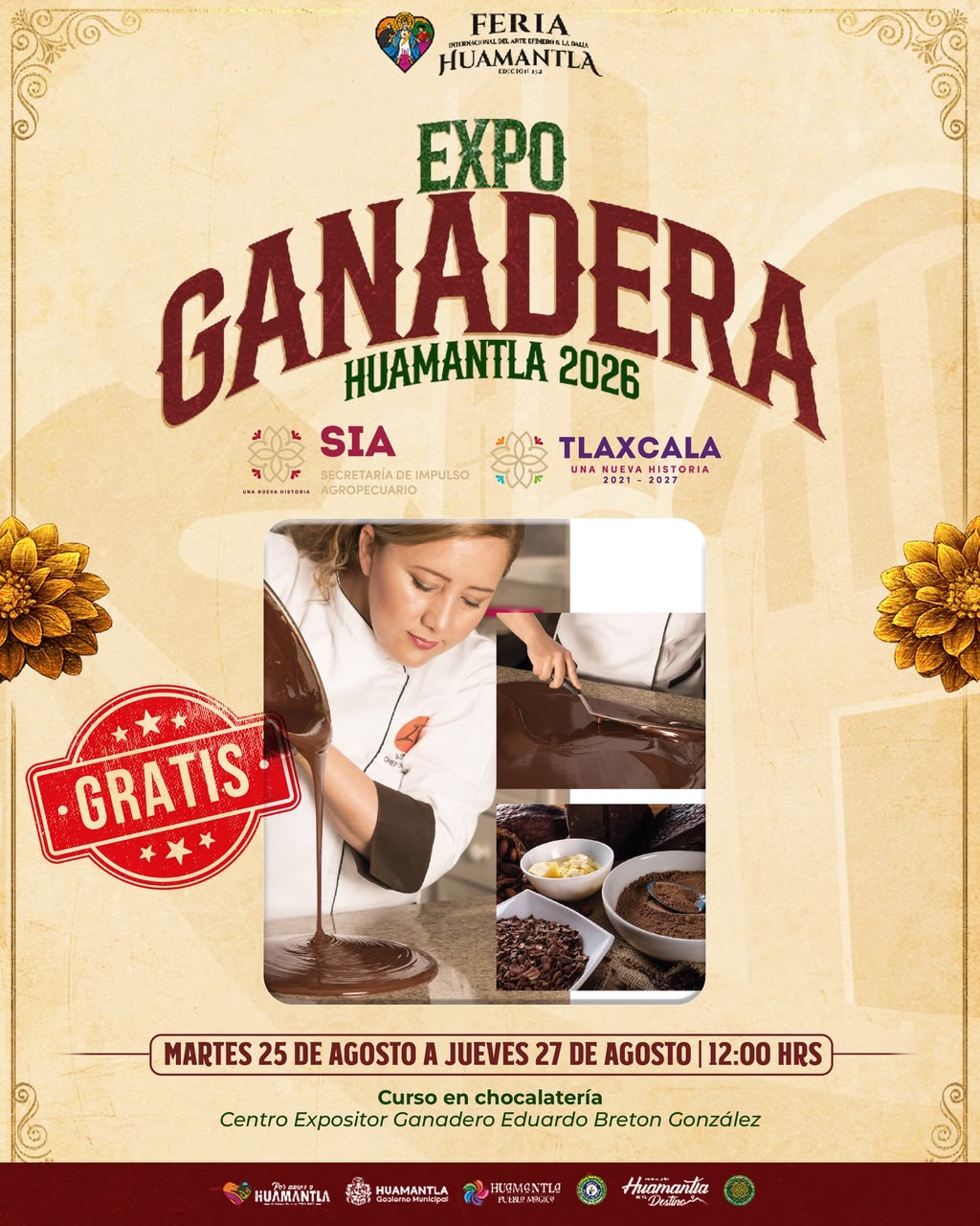Feria Huamantla 2026 impulsa la capacitación en chocolatería